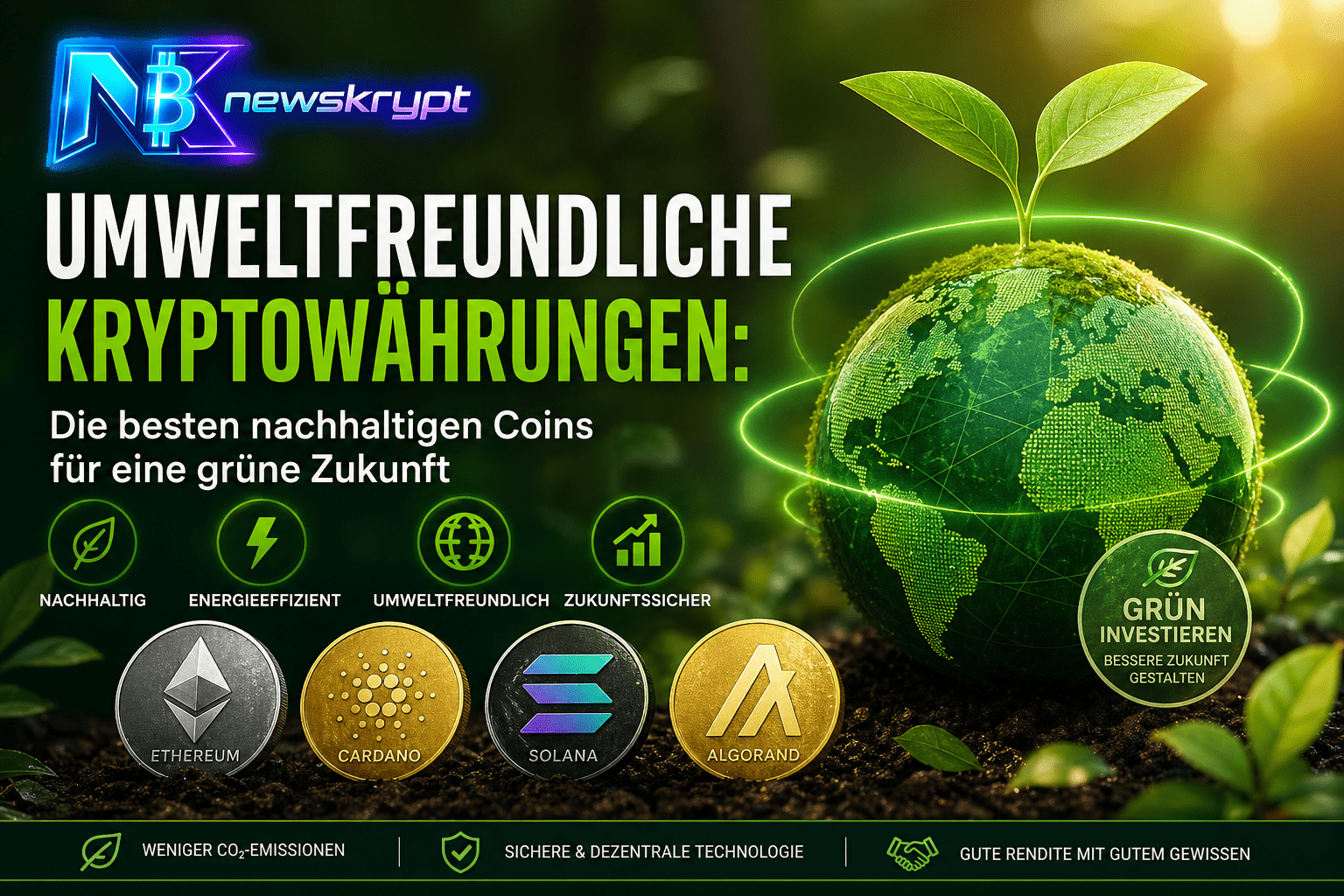 Umweltfreundliche Kryptowährungen: Die besten nachhaltigen Coins für eine grüne Zukunft