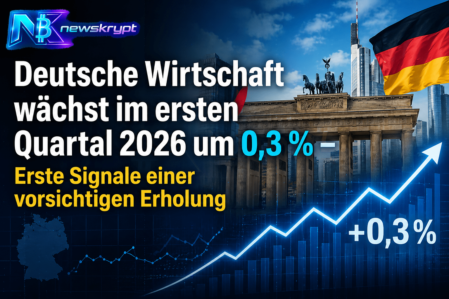 Deutsche Wirtschaft wächst im ersten Quartal 2026 um 0,3 % – Erste Signale einer vorsichtigen Erholung