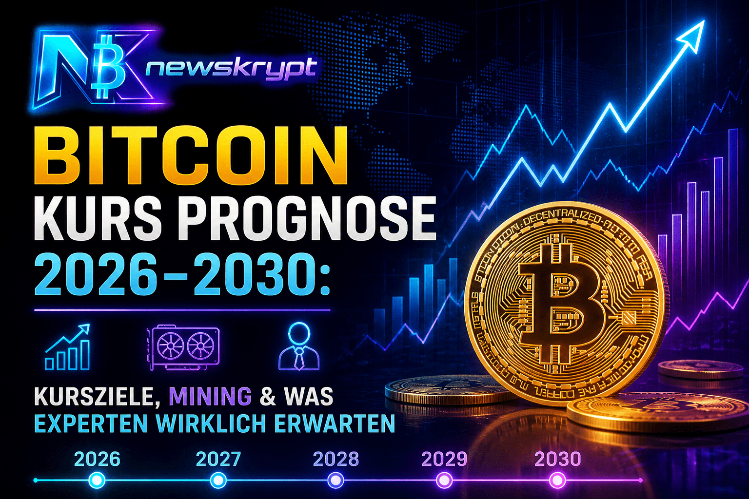 Bitcoin Kurs Prognose 2026–2030: Kursziele, Mining & Was Experten wirklich erwarten