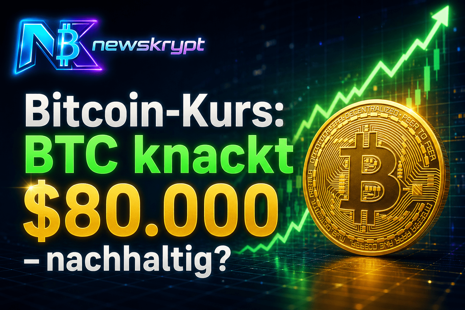 Bitcoin-Kurs:BTC knackt $80.000 – nachhaltig?
