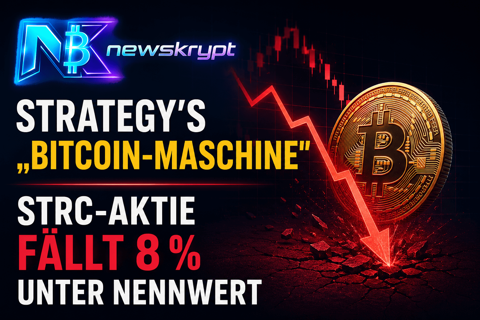 Gliederung: Strategy's „Bitcoin-Maschine" – STRC-Aktie fällt 8 % unter Nennwert