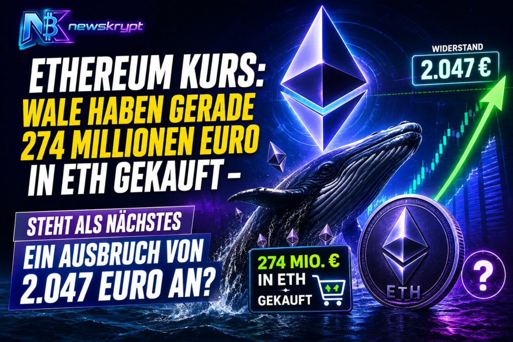 Ethereum Kurs Wale haben gerade 274 Millionen Euro in ETH gekauft – Steht als nächstes ein Ausbruch von 2.047 Euro an