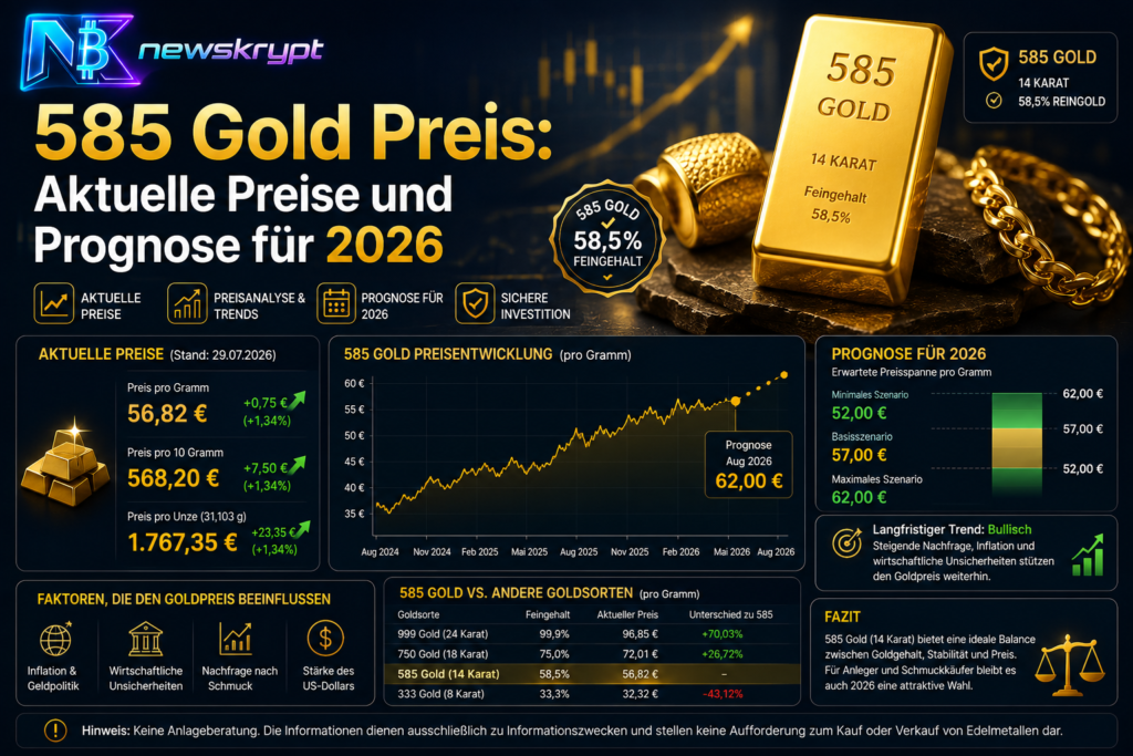 585 Gold Preis: Aktuelle Preise und Prognose 585 Gold Preis: Aktuelle Preise und Prognose für 2026