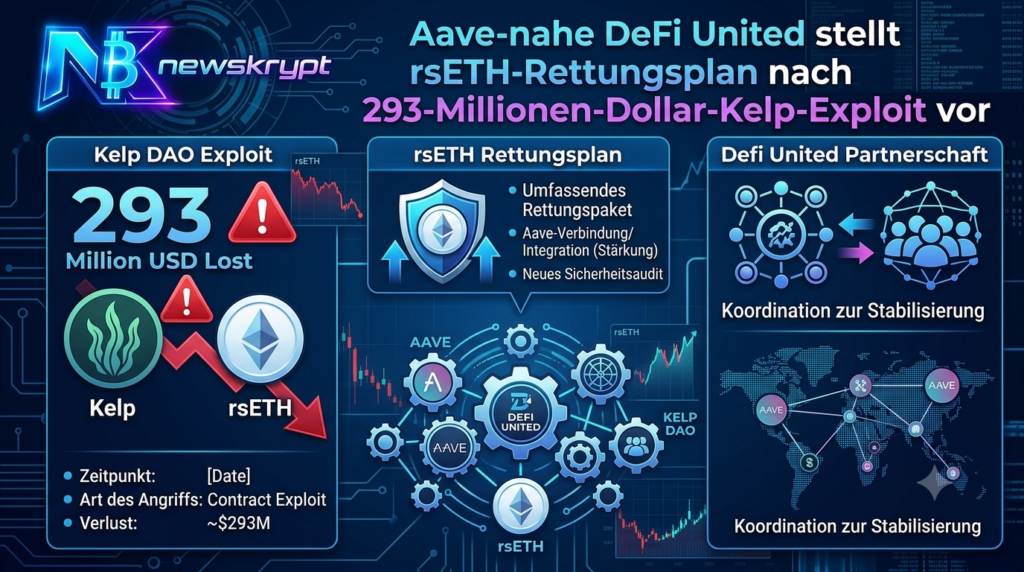 Aave: DeFi United plant rsETH-Rettung nach Exploit Aave-nahe DeFi United stellt rsETH-Rettungsplan nach 293-Millionen-Dollar-Kelp-Exploit vor