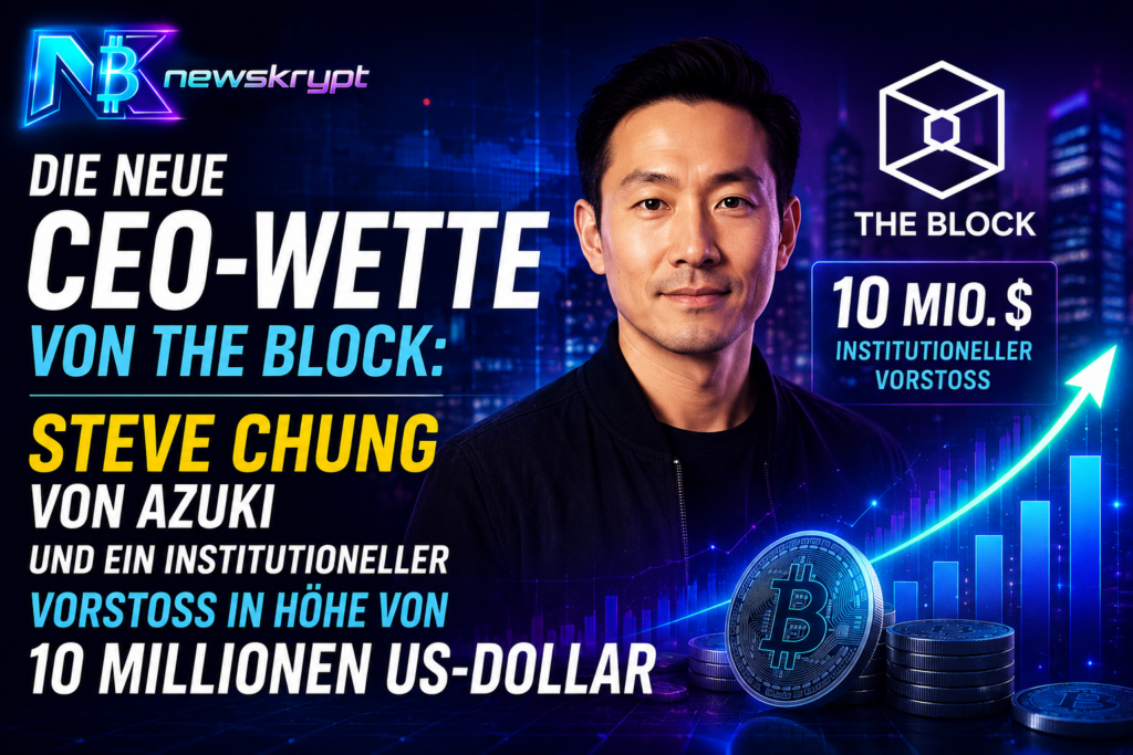 Die neue CEO-Wette von The Block: Steve Chung von Azuki und ein institutioneller Vorstoß in Höhe von 10 Millionen US-Dollar Die neue CEO-Wette von The Block: Steve Chung von Azuki und ein institutioneller Vorstoß in Höhe von 10 Millionen US-Dollar
