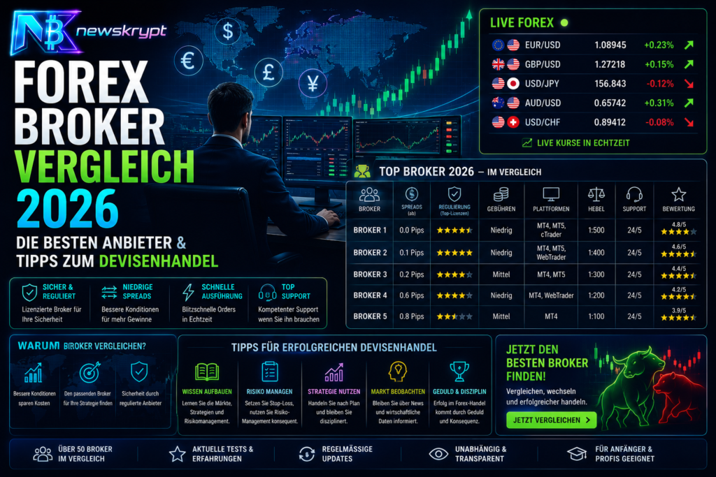 Forex Broker Vergleich: Die besten Anbieter Forex Broker Vergleich 2026 – Die besten Anbieter und Tipps zum Devisenhandel