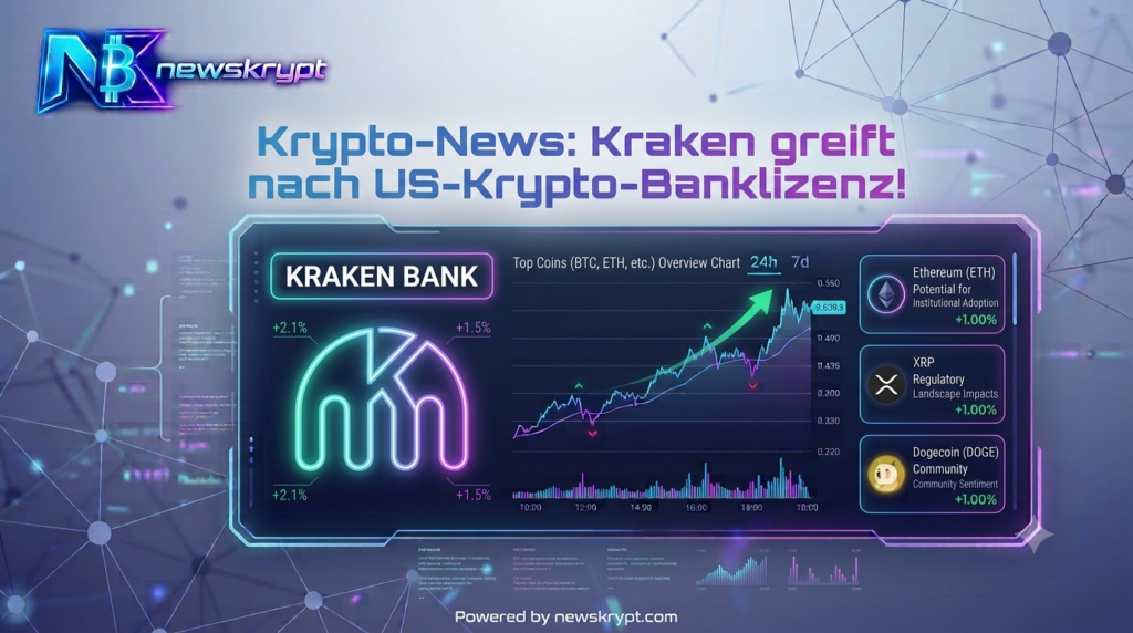 Krypto-News: Kraken greift nach US-Krypto-Banklizenz!