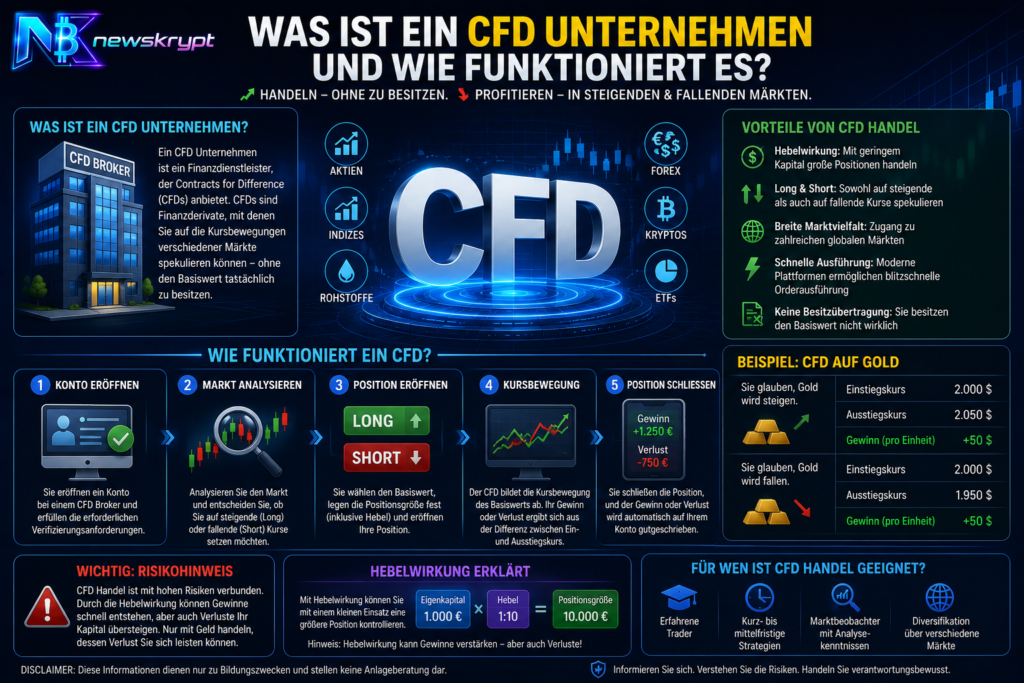 Was ist CFD Unternehmen und wie funktioniert er?