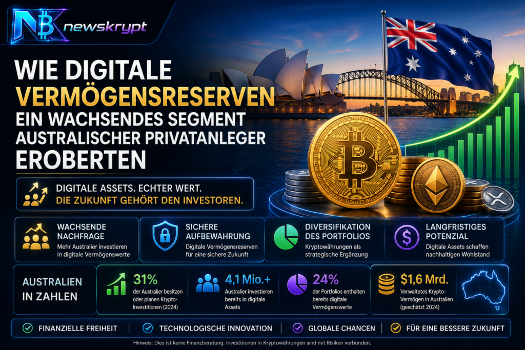 Wie digitale Vermögensreserven ein wachsendes Segment australischer Privatanleger eroberten Wie digitale Vermögensreserven ein wachsendes Segment australischer Privatanleger eroberten